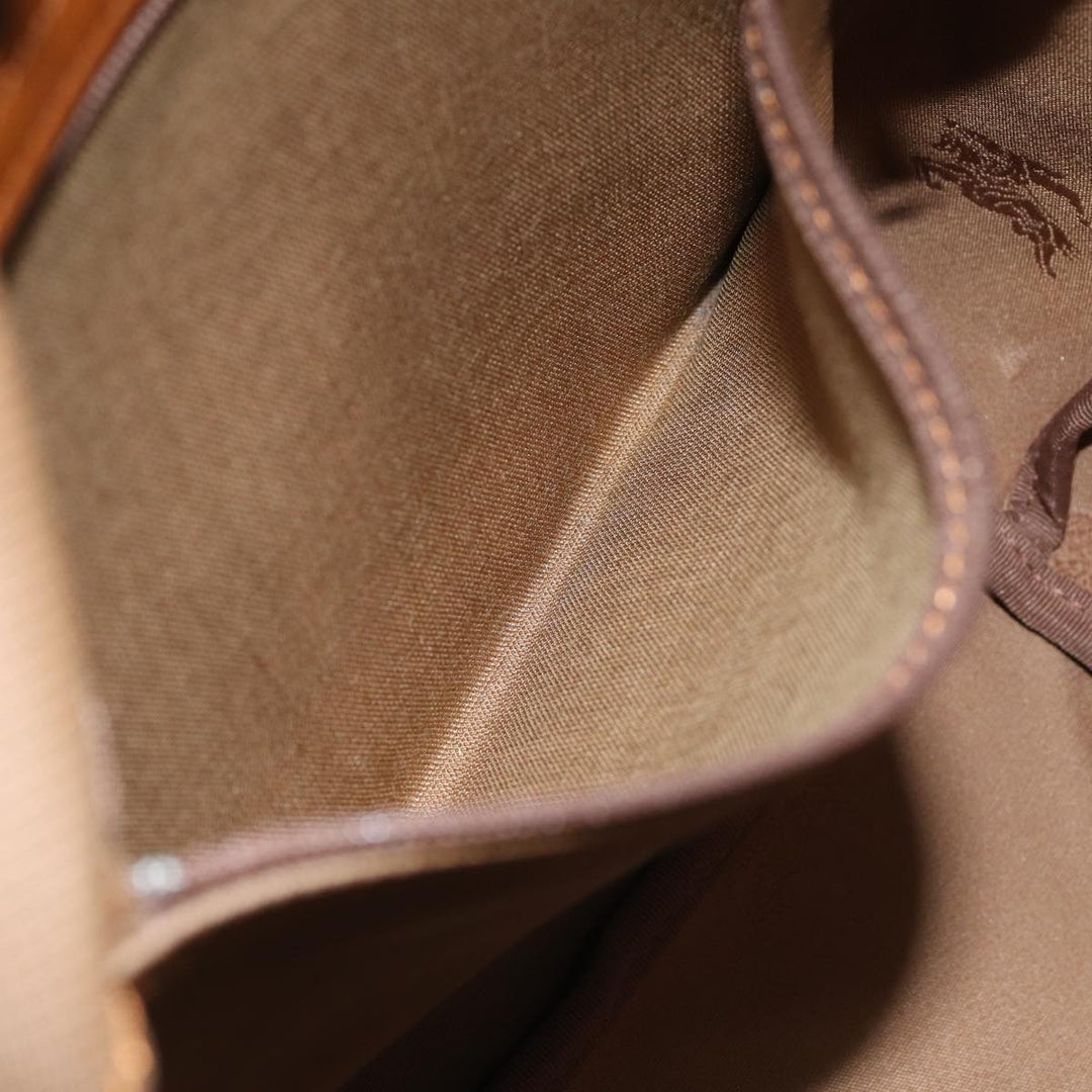 BurberrySs Nova Check Hand Bag Canvas Beige Auth ep4362