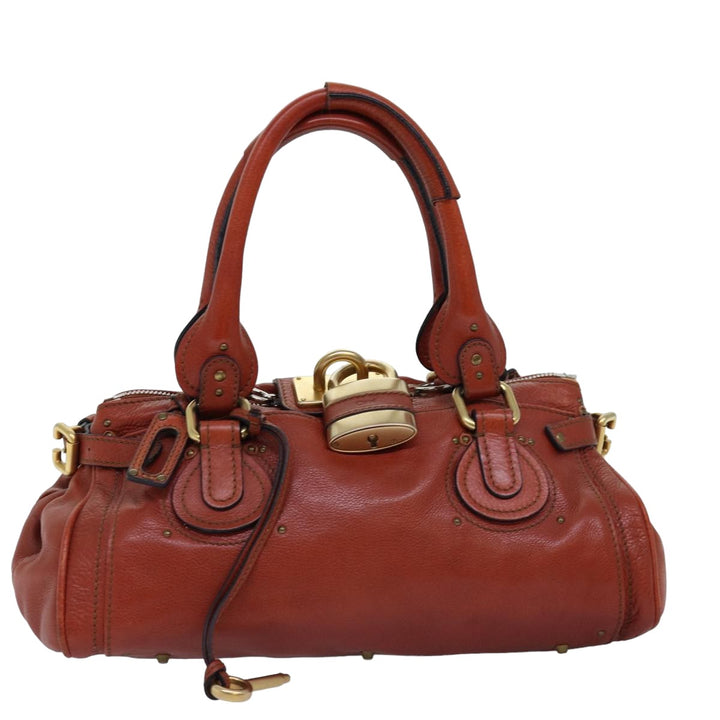 Chloe Paddington Hand Bag Leather Red ep4367