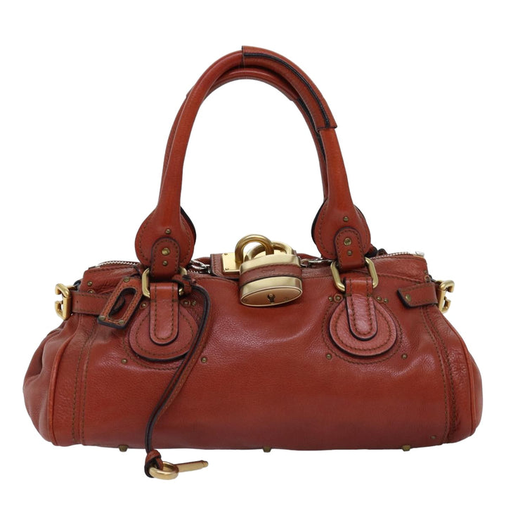 Chloe Paddington Hand Bag Leather Red ep4367