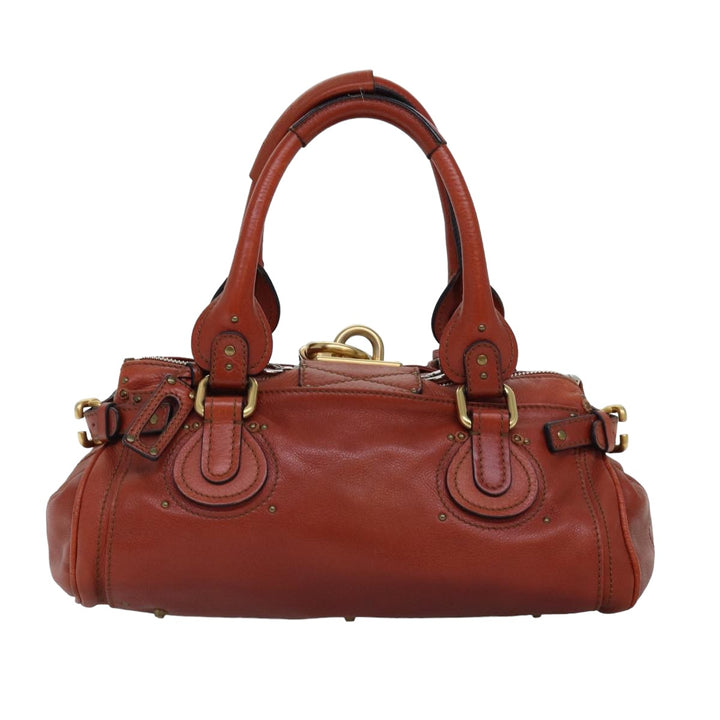 Chloe Paddington Hand Bag Leather Red ep4367