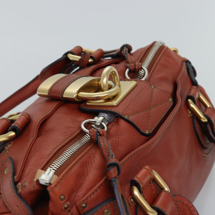 Chloe Paddington Hand Bag Leather Red ep4367