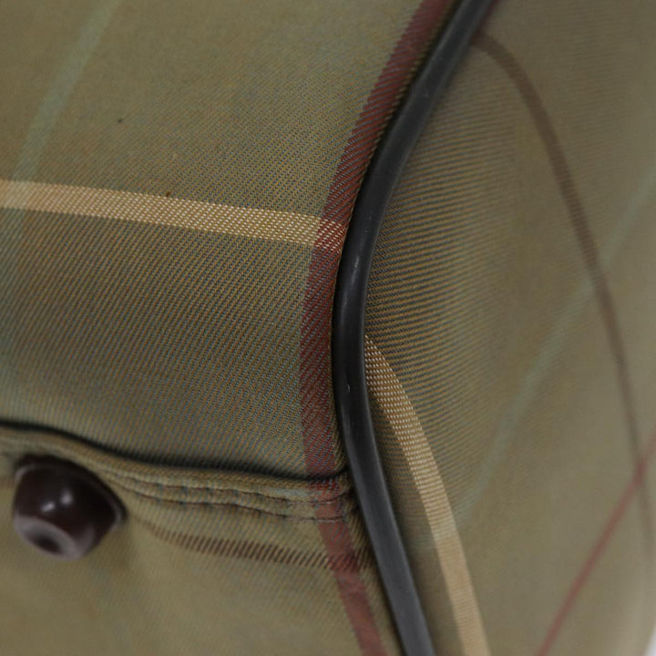 BurberrySs Nova Check Boston Bag Canvas Beige Auth ep4373