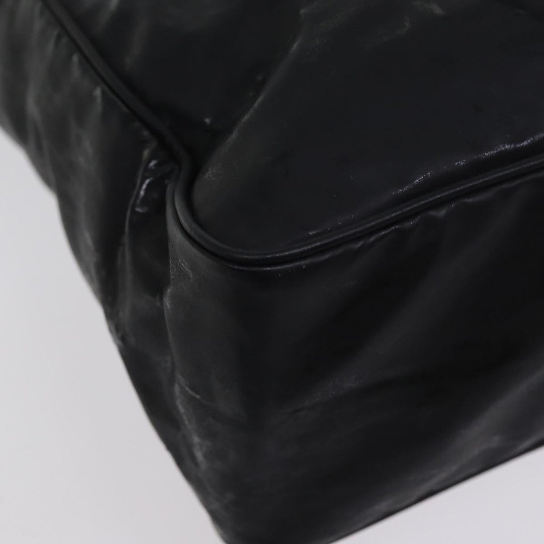Top Quality Chanel Chain Shoulder Bag Coated Canvas Black CC Auth ep4383