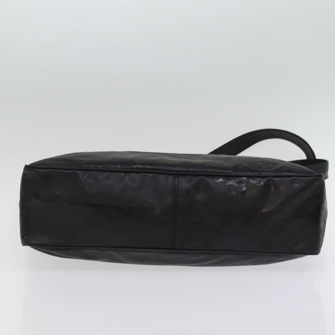 Top Quality Chanel Chain Shoulder Bag Coated Canvas Black CC Auth ep4383