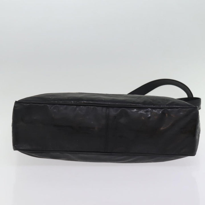 Top Quality Chanel Chain Shoulder Bag Coated Canvas Black CC Auth ep4383