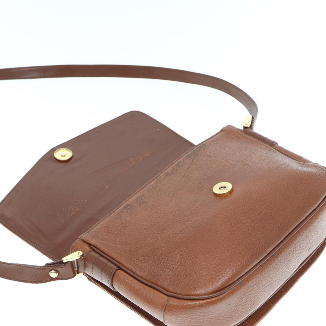 BurberrySs Shoulder Bag Leather Brown Auth ep4387