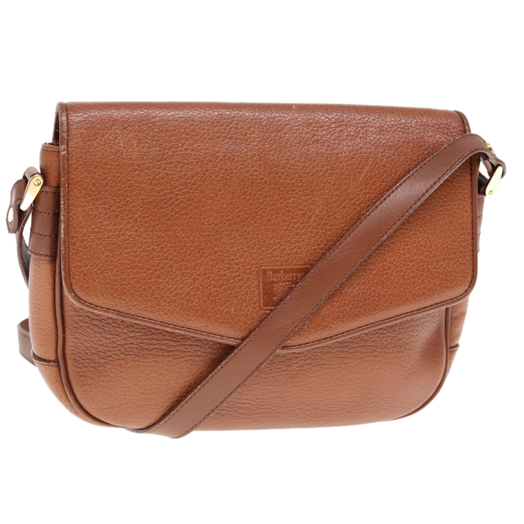 BurberrySs Shoulder Bag Leather Brown Auth ep4387