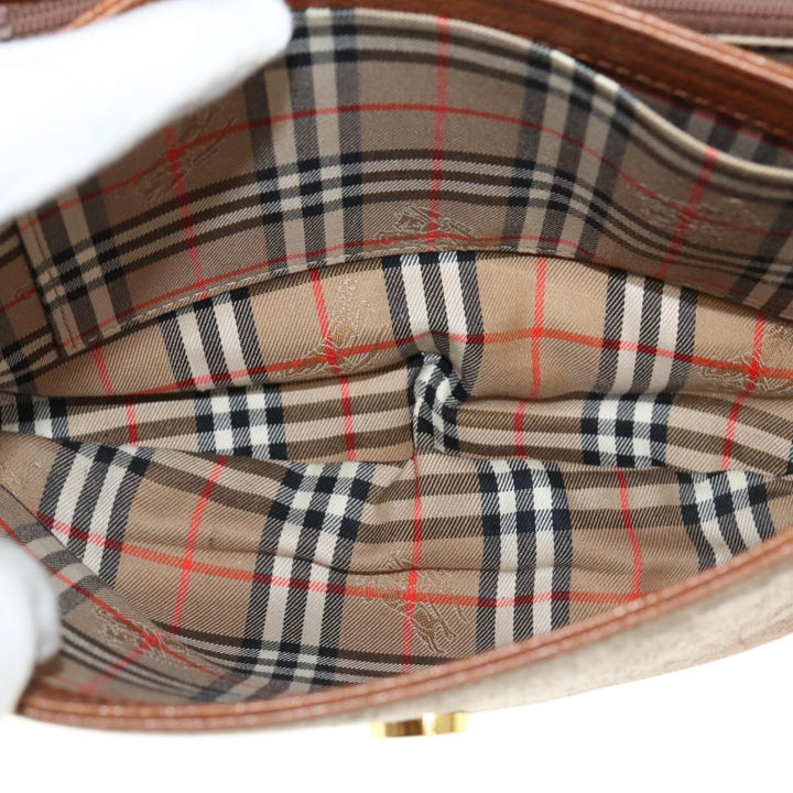 BurberrySs Shoulder Bag Leather Brown Auth ep4387