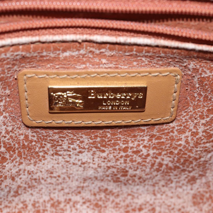 BurberrySs Nova Check Shoulder Bag PVC Leather Beige Auth ep4407