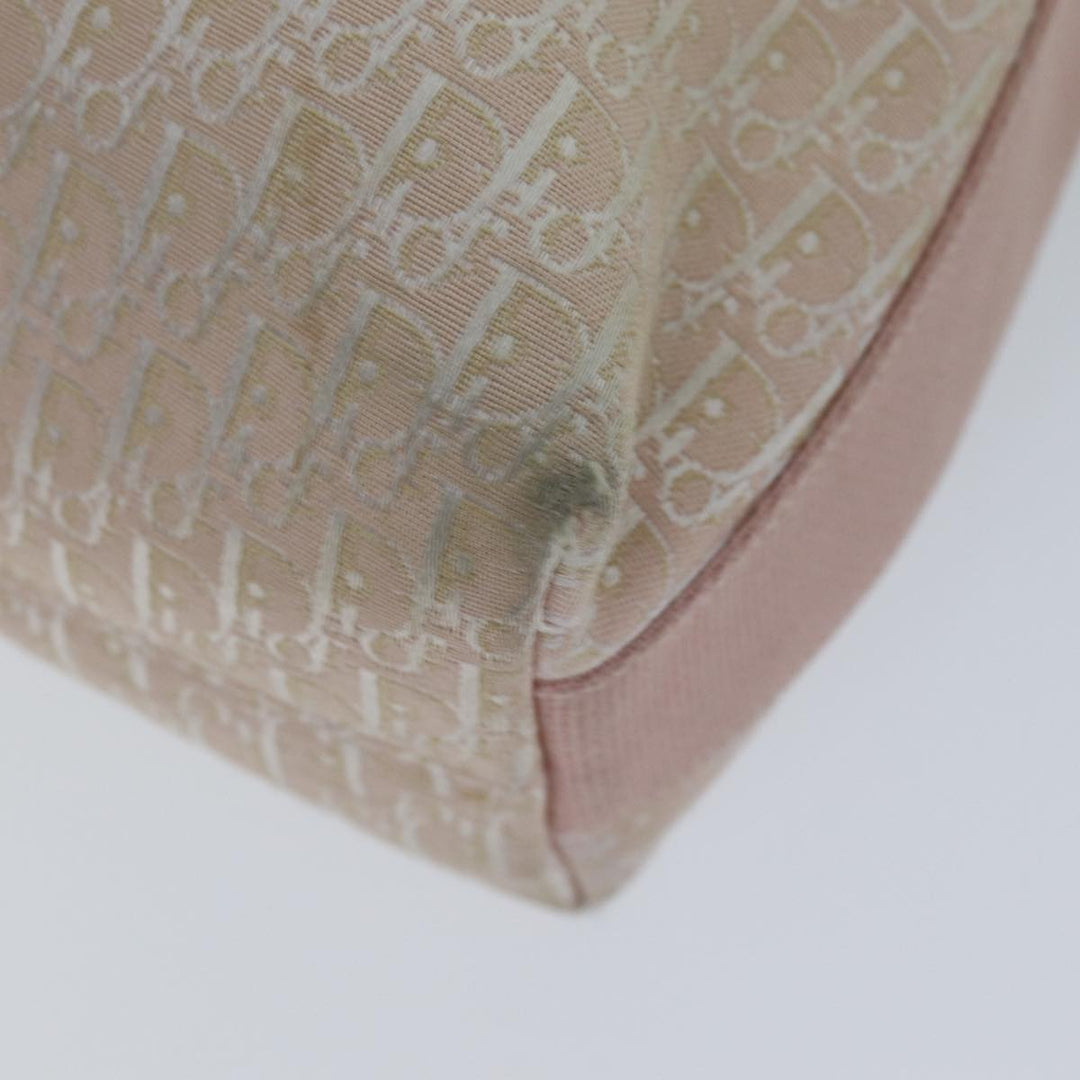 CHRISTIAN Top quality Dior Trotter Canvas Shoulder Bag Pink Auth ep4417