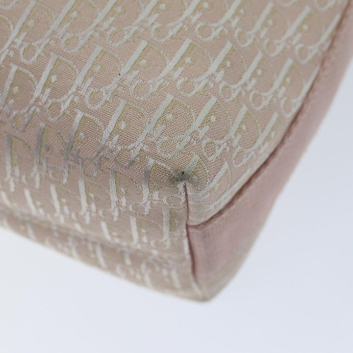 CHRISTIAN Top quality Dior Trotter Canvas Shoulder Bag Pink Auth ep4417