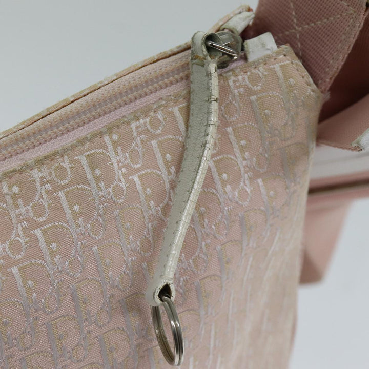 CHRISTIAN Top quality Dior Trotter Canvas Shoulder Bag Pink Auth ep4417