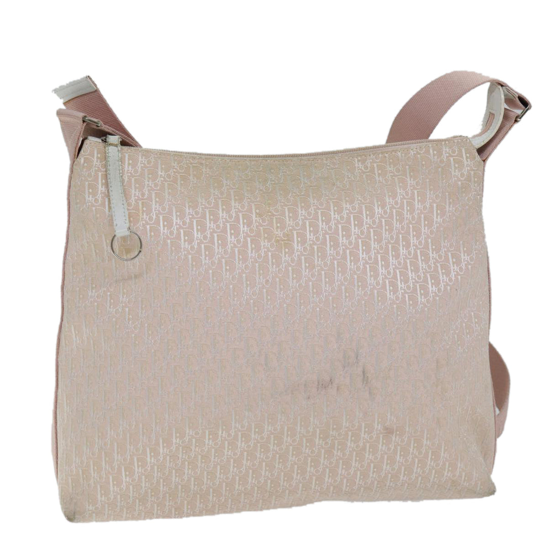 CHRISTIAN Top quality Dior Trotter Canvas Shoulder Bag Pink Auth ep4417