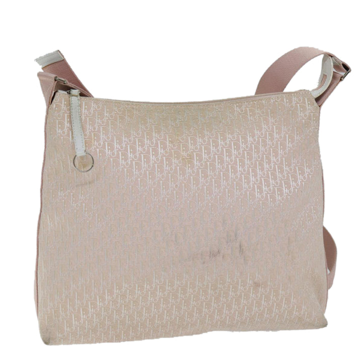 CHRISTIAN Top quality Dior Trotter Canvas Shoulder Bag Pink Auth ep4417