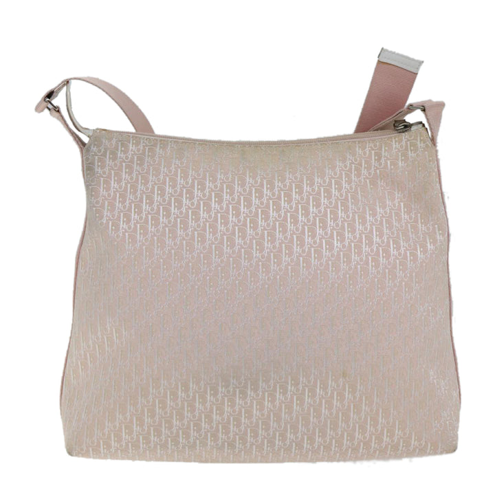 CHRISTIAN Top quality Dior Trotter Canvas Shoulder Bag Pink Auth ep4417