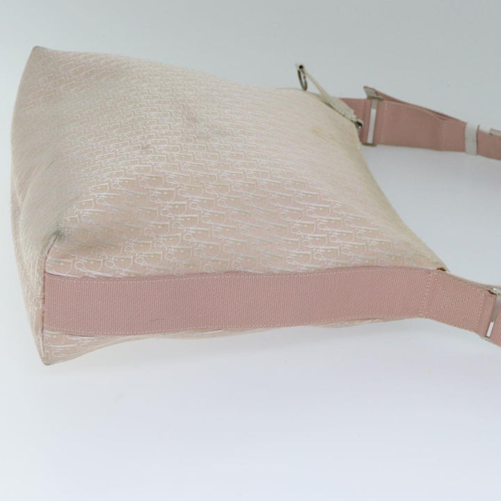 CHRISTIAN Top quality Dior Trotter Canvas Shoulder Bag Pink Auth ep4417
