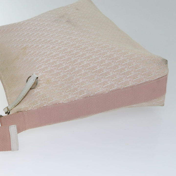 CHRISTIAN Top quality Dior Trotter Canvas Shoulder Bag Pink Auth ep4417