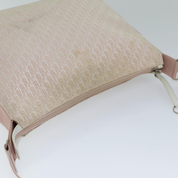 CHRISTIAN Top quality Dior Trotter Canvas Shoulder Bag Pink Auth ep4417