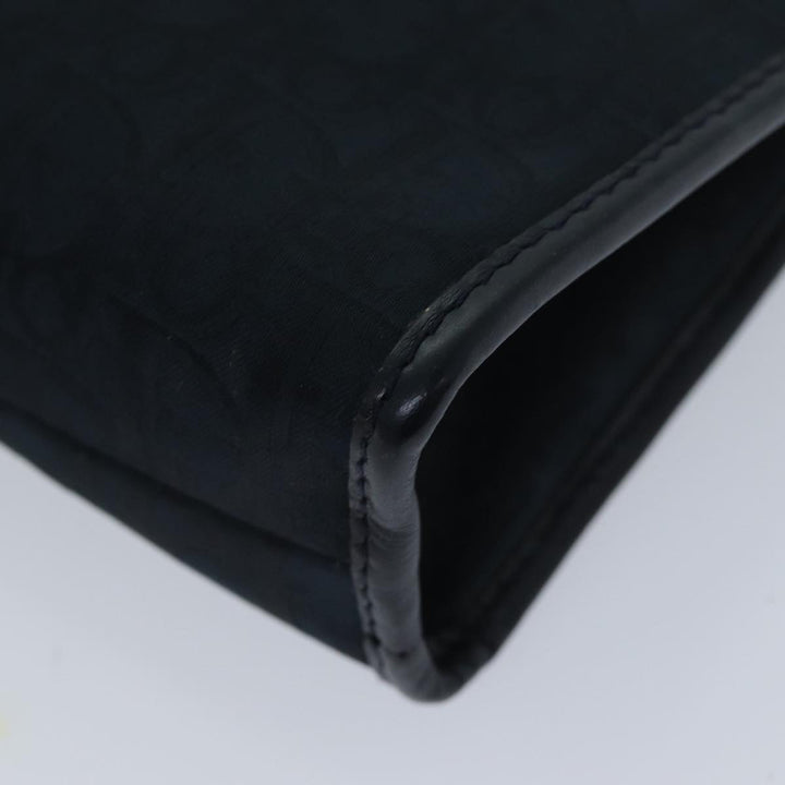 CHRISTIAN Top quality Dior Trotter Canvas Clutch Bag Navy Auth ep4432