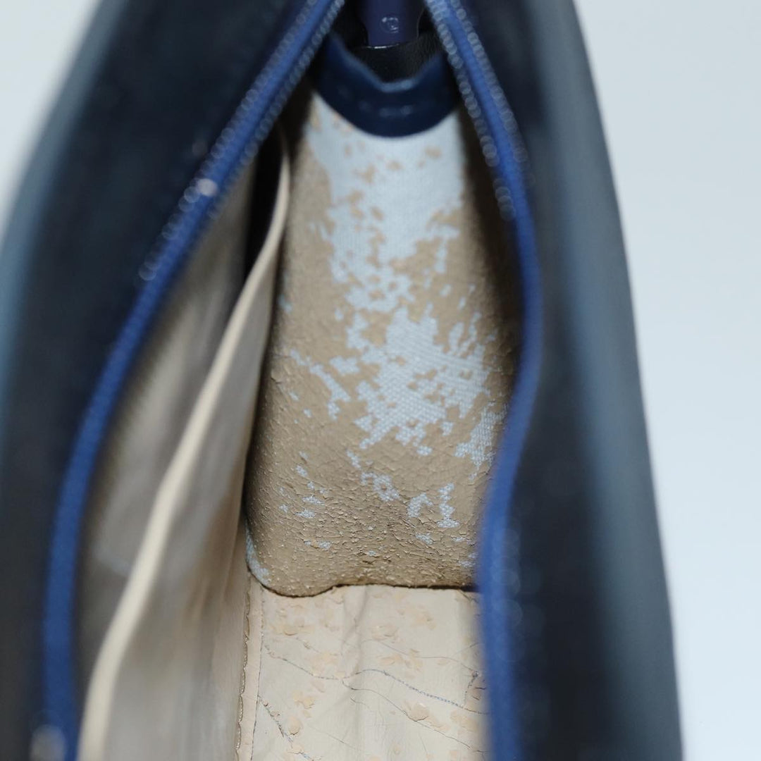 CHRISTIAN Top quality Dior Trotter Canvas Clutch Bag Navy Auth ep4432