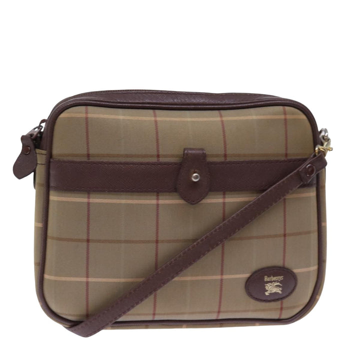 BurberrySs Nova Check Shoulder Bag Canvas Brown Auth ep4438