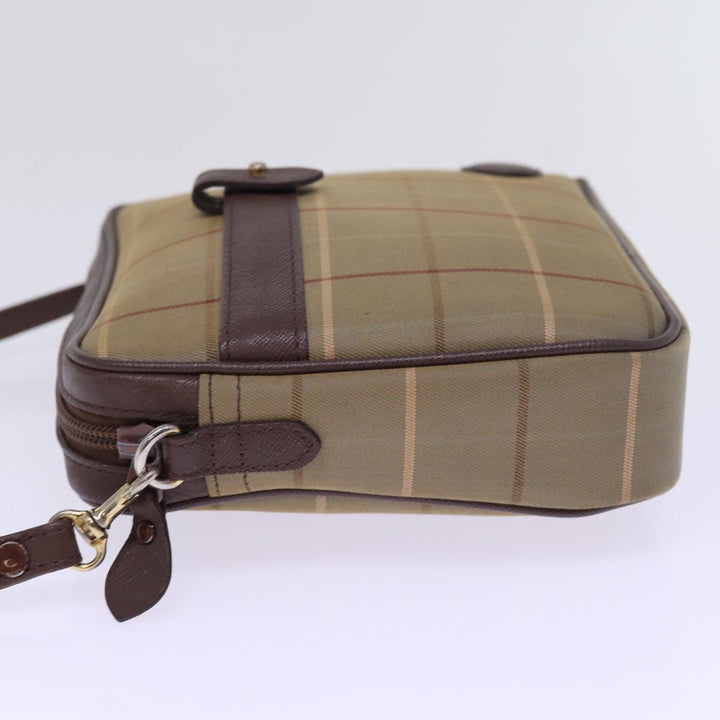 BurberrySs Nova Check Shoulder Bag Canvas Brown Auth ep4438