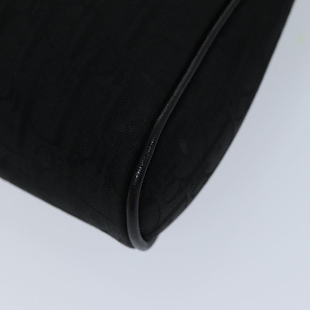 CHRISTIAN Top quality Dior Trotter Canvas Clutch Bag Black Auth ep4442