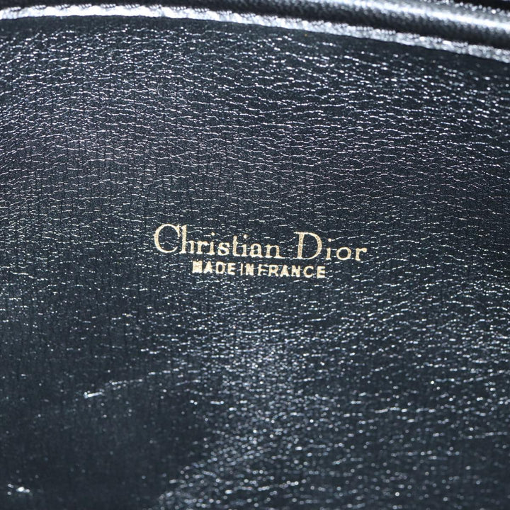 CHRISTIAN Top quality Dior Trotter Canvas Clutch Bag Black Auth ep4442