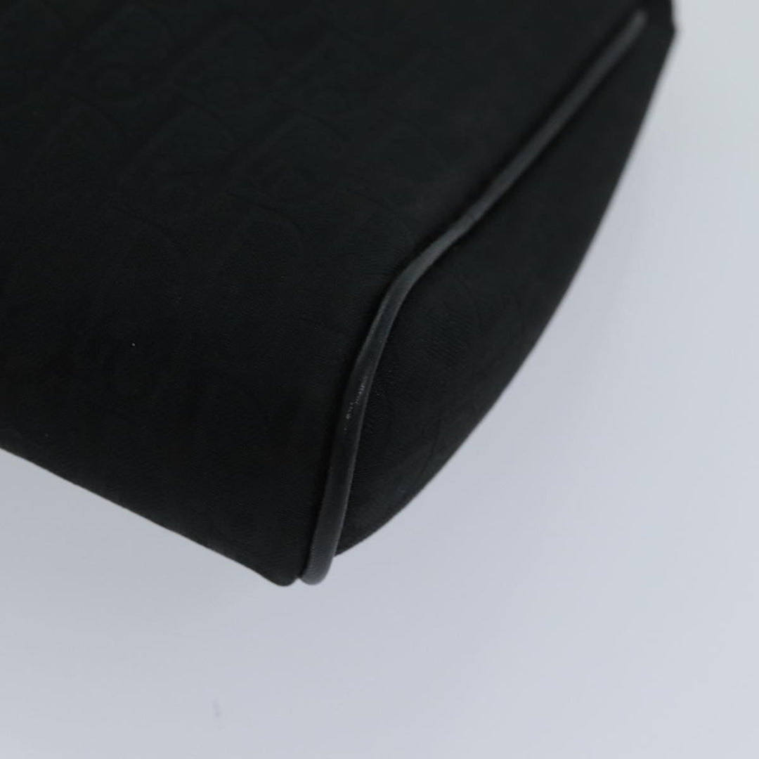 CHRISTIAN Top quality Dior Trotter Canvas Clutch Bag Black Auth ep4442
