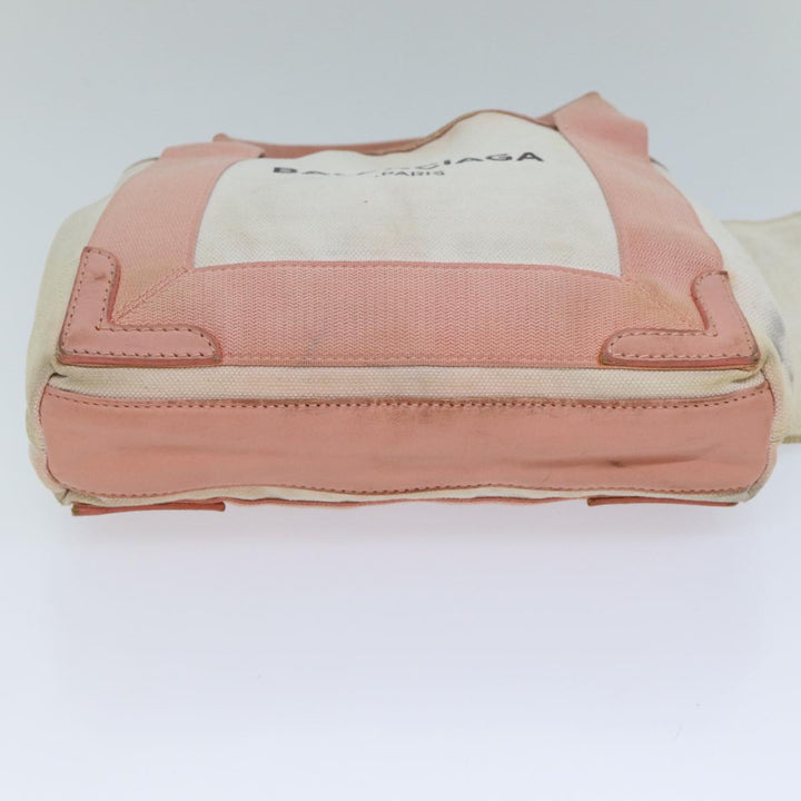 Top Quality Balenciaga Navy Cabas XS Hand Bag Canvas Pink Auth ep4480