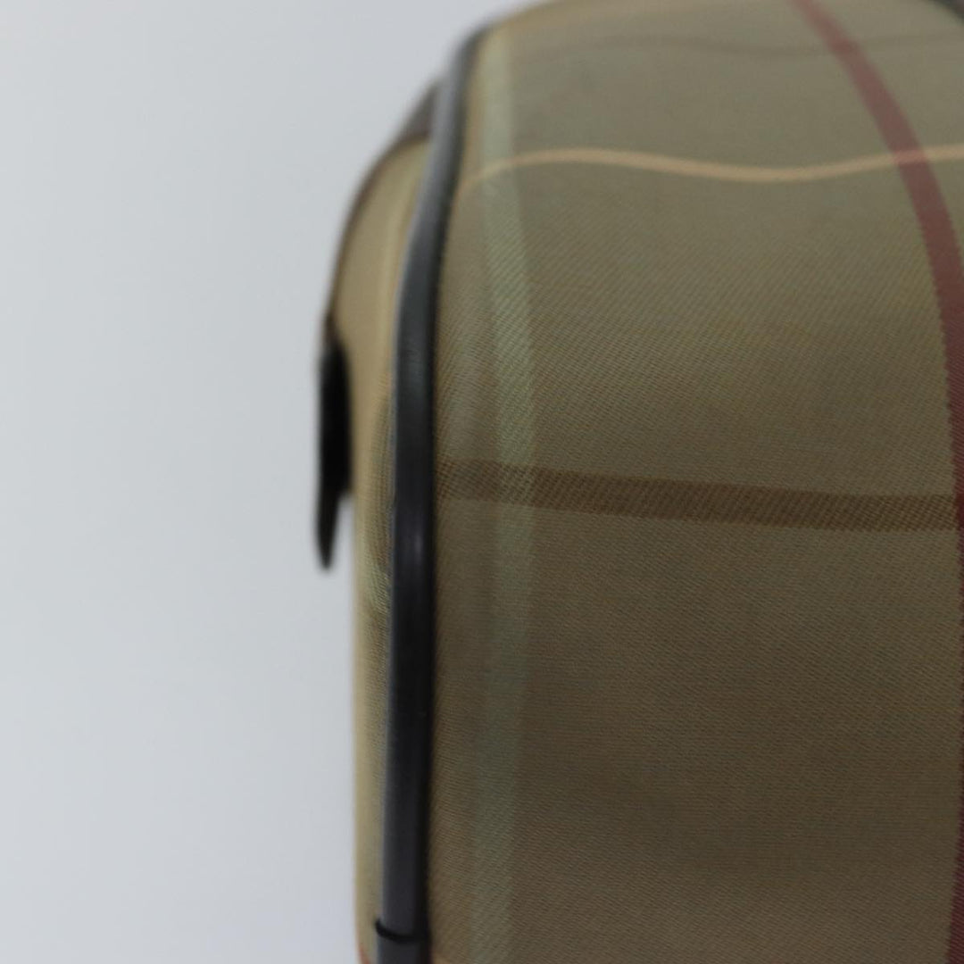 BurberrySs Nova Check Hand Bag Canvas Beige Auth ep4494