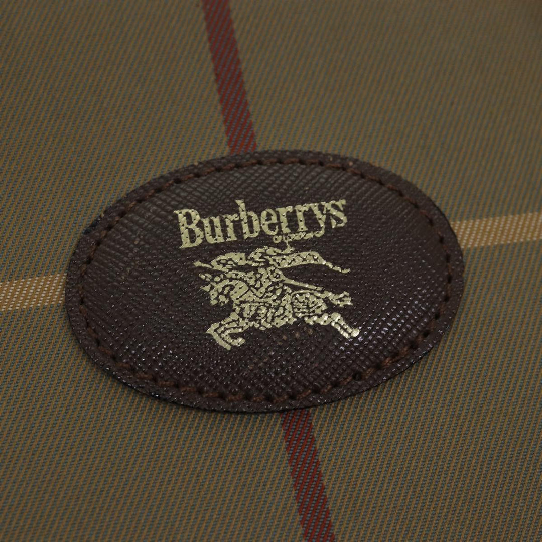 BurberrySs Nova Check Hand Bag Canvas Beige Auth ep4494