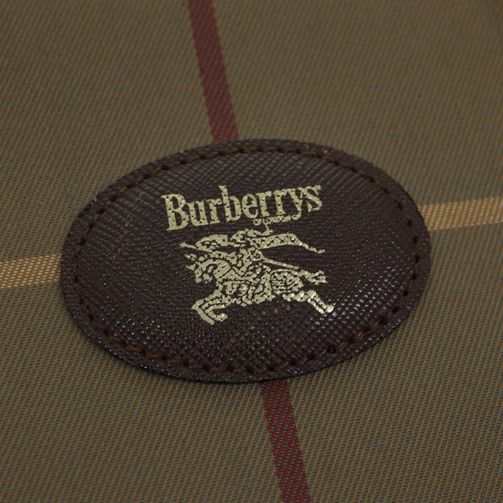 BurberrySs Nova Check Hand Bag Canvas Beige Auth ep4494