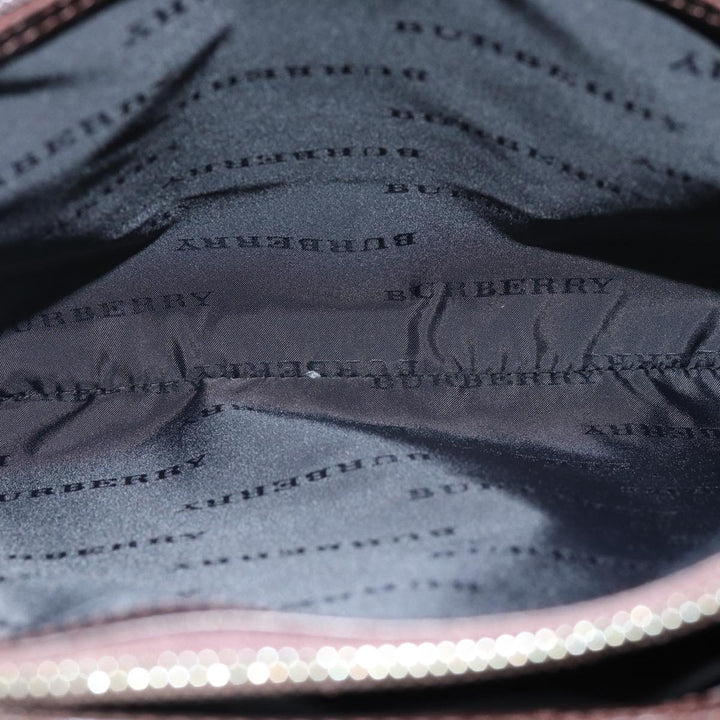 Burberry Nova Check Hand Bag Canvas Beige Auth ep4500