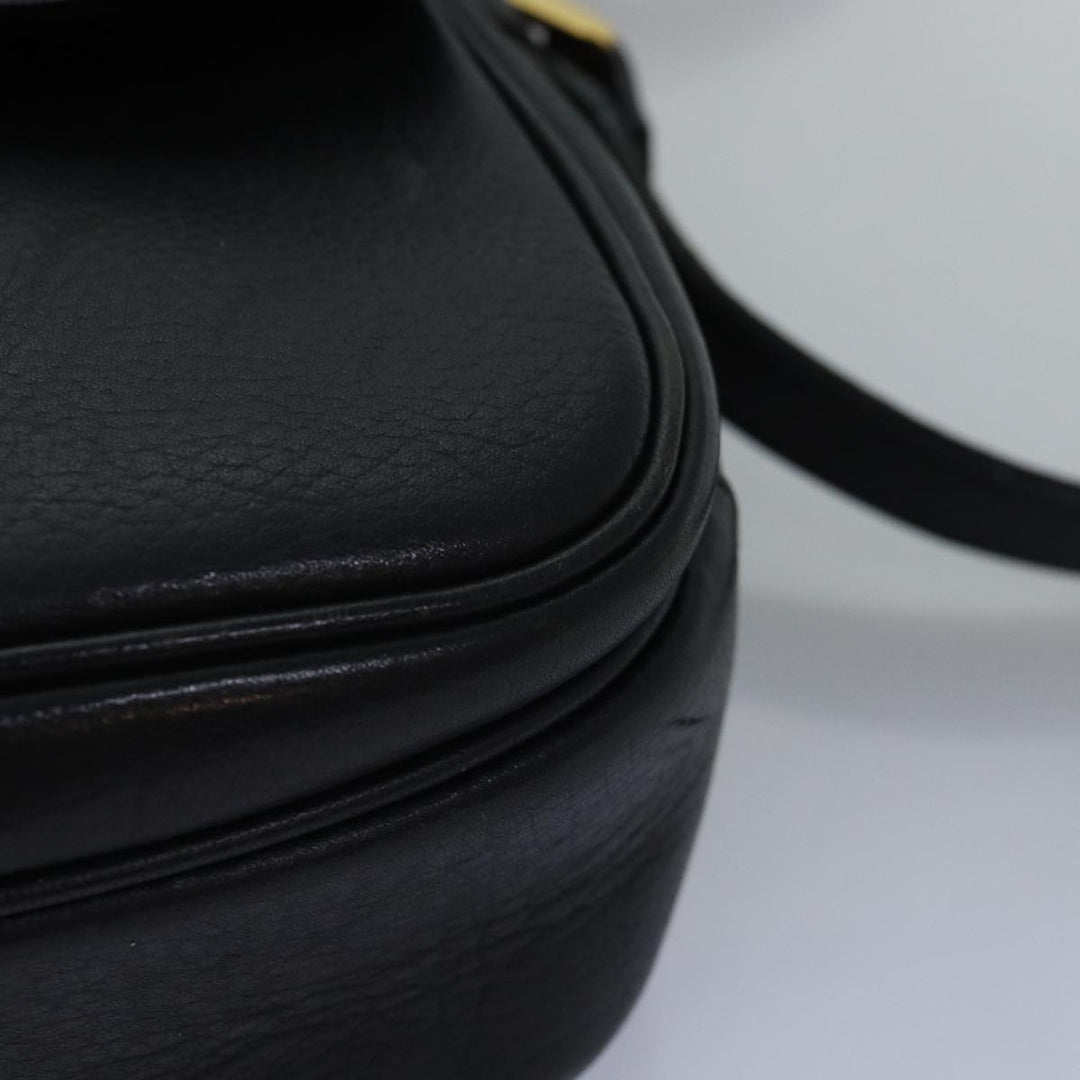 BurberrySs Shoulder Bag Leather Black Auth ep4503