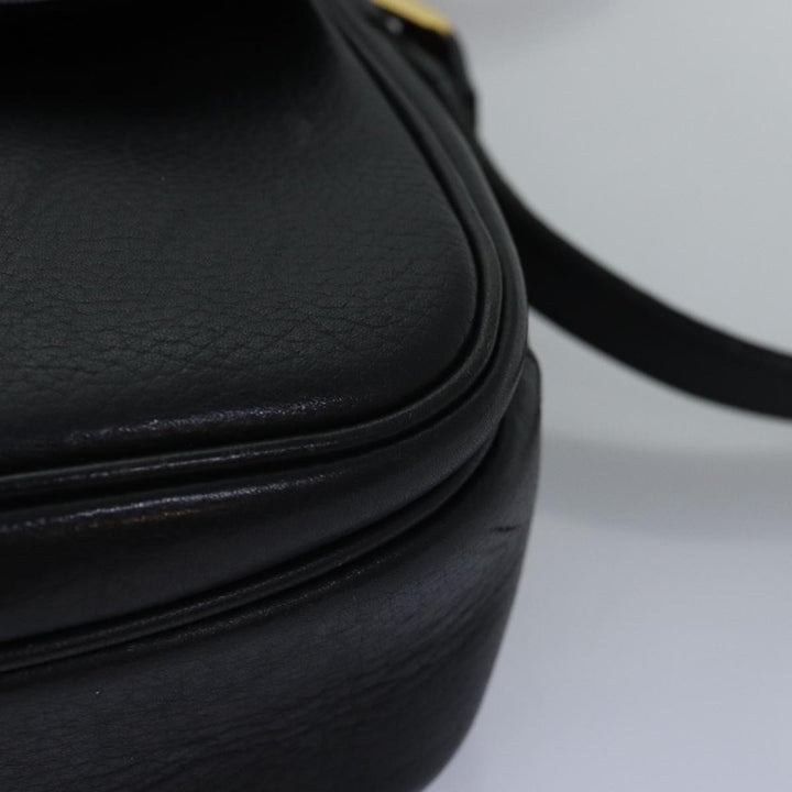 BurberrySs Shoulder Bag Leather Black Auth ep4503