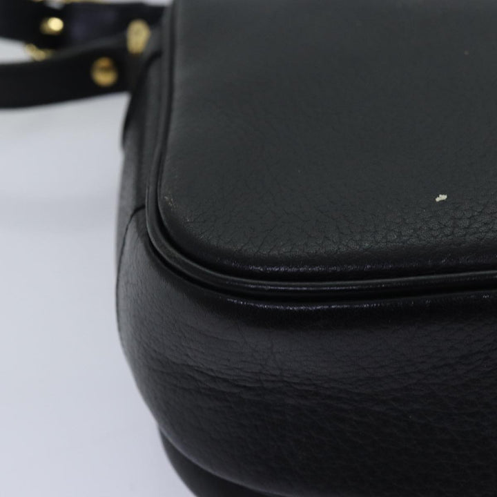BurberrySs Shoulder Bag Leather Black Auth ep4503