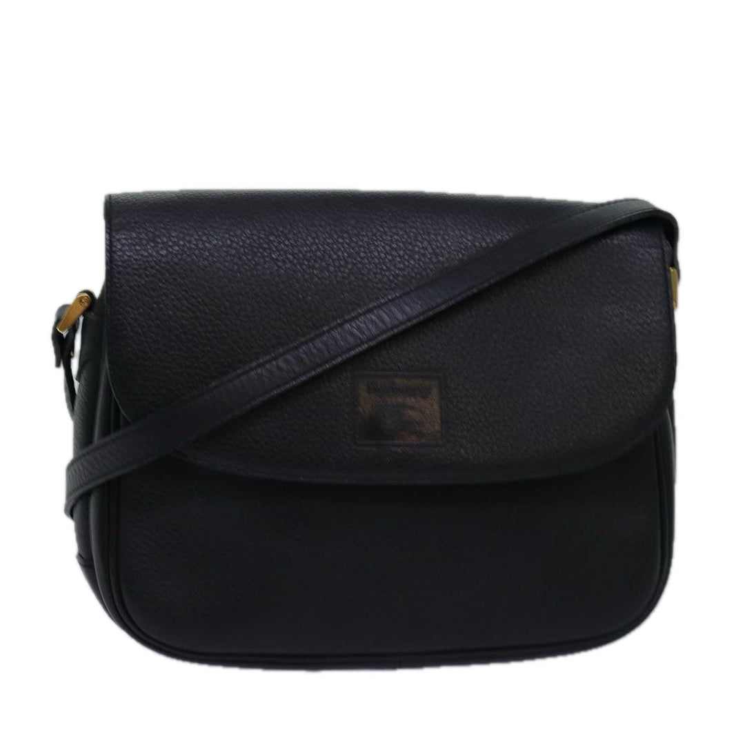 BurberrySs Shoulder Bag Leather Black Auth ep4503