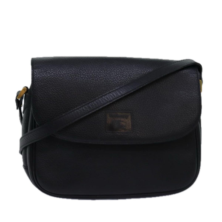 BurberrySs Shoulder Bag Leather Black Auth ep4503
