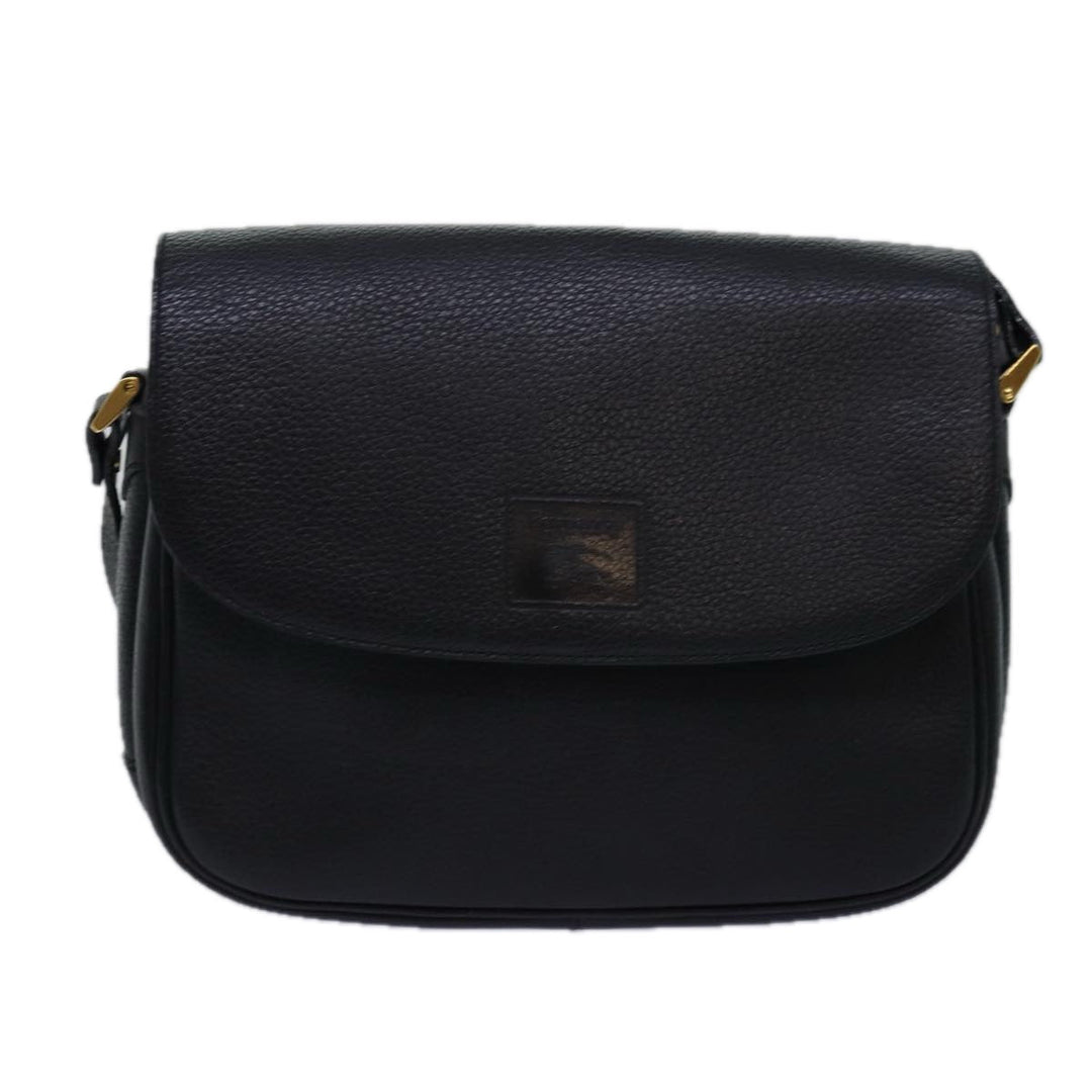 BurberrySs Shoulder Bag Leather Black Auth ep4503