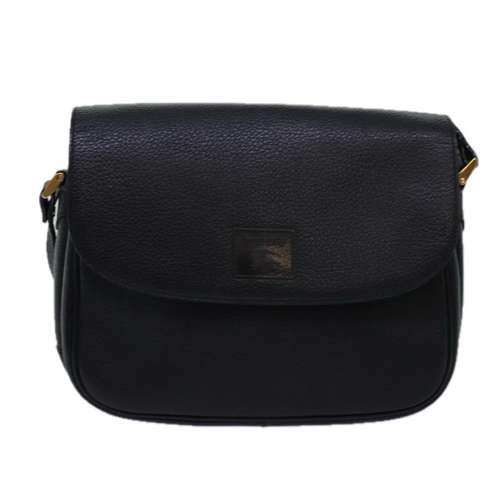 BurberrySs Shoulder Bag Leather Black Auth ep4503