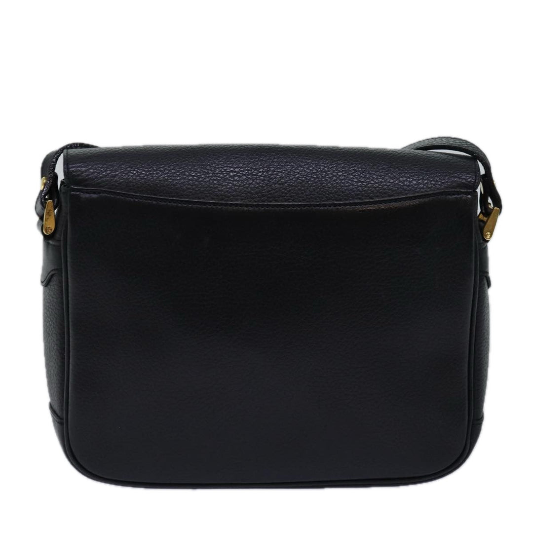 BurberrySs Shoulder Bag Leather Black Auth ep4503