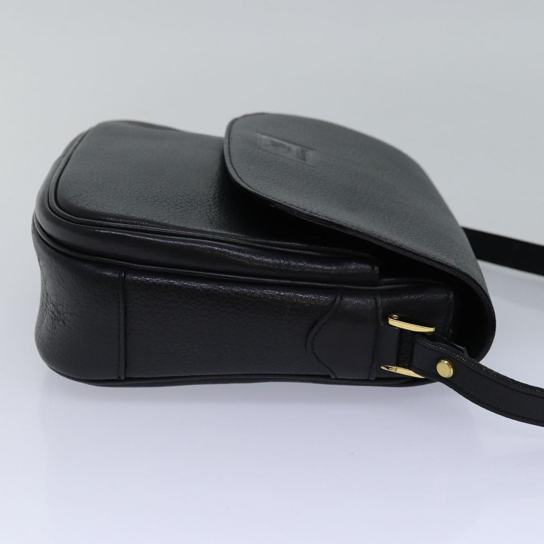 BurberrySs Shoulder Bag Leather Black Auth ep4503