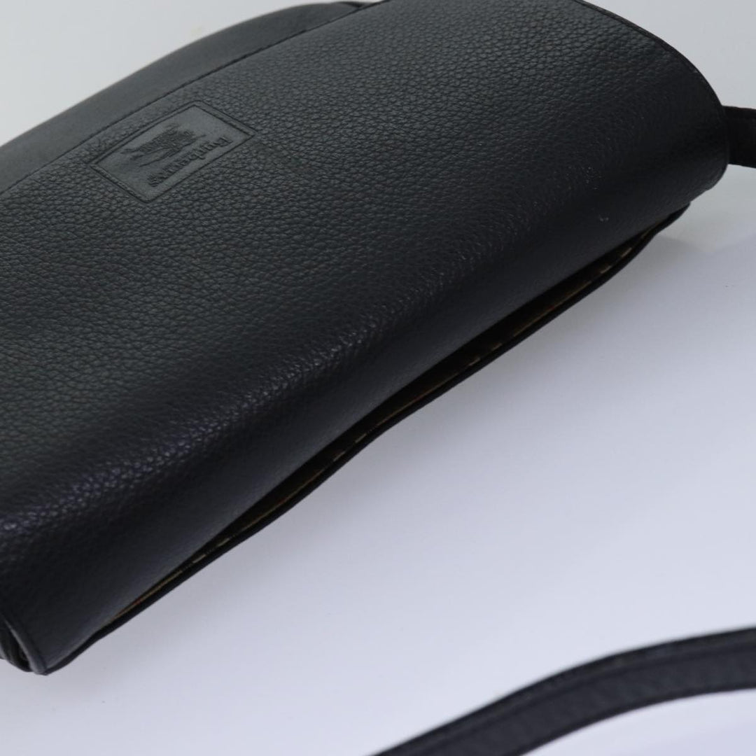 BurberrySs Shoulder Bag Leather Black Auth ep4503