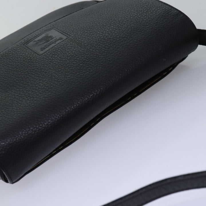 BurberrySs Shoulder Bag Leather Black Auth ep4503