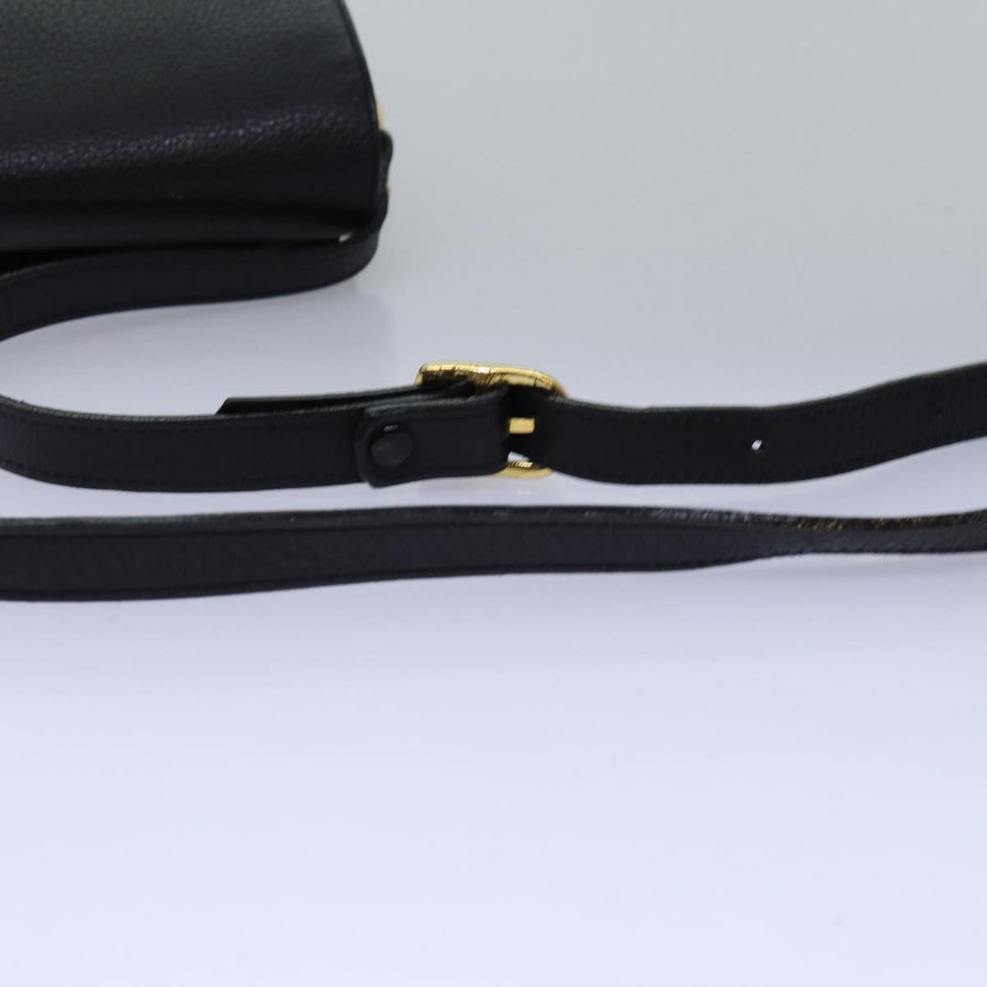 BurberrySs Shoulder Bag Leather Black Auth ep4503