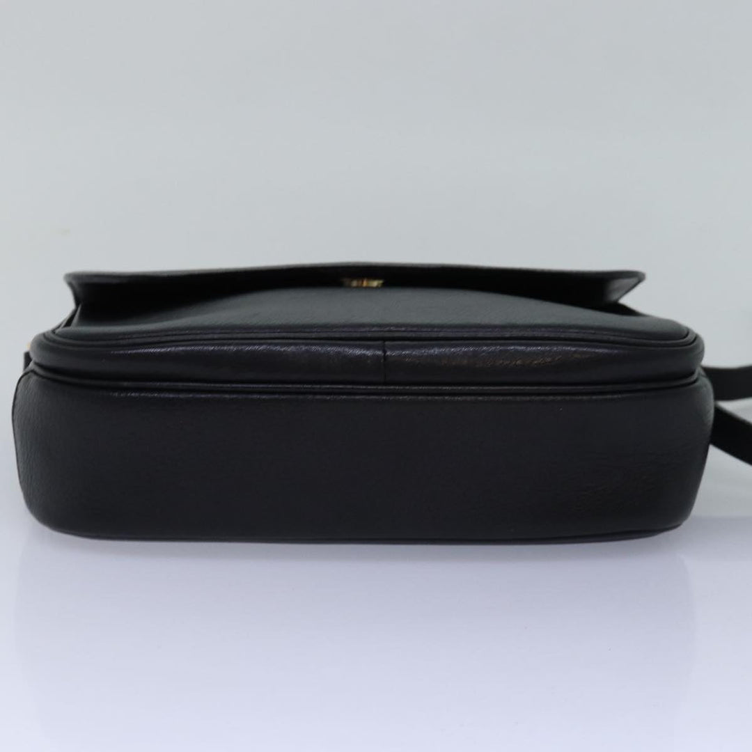 BurberrySs Shoulder Bag Leather Black Auth ep4503