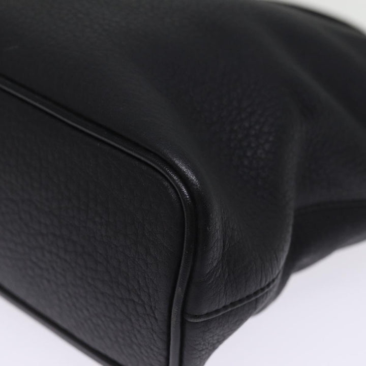 BurberrySs Hand Bag Leather Black Auth ep4536