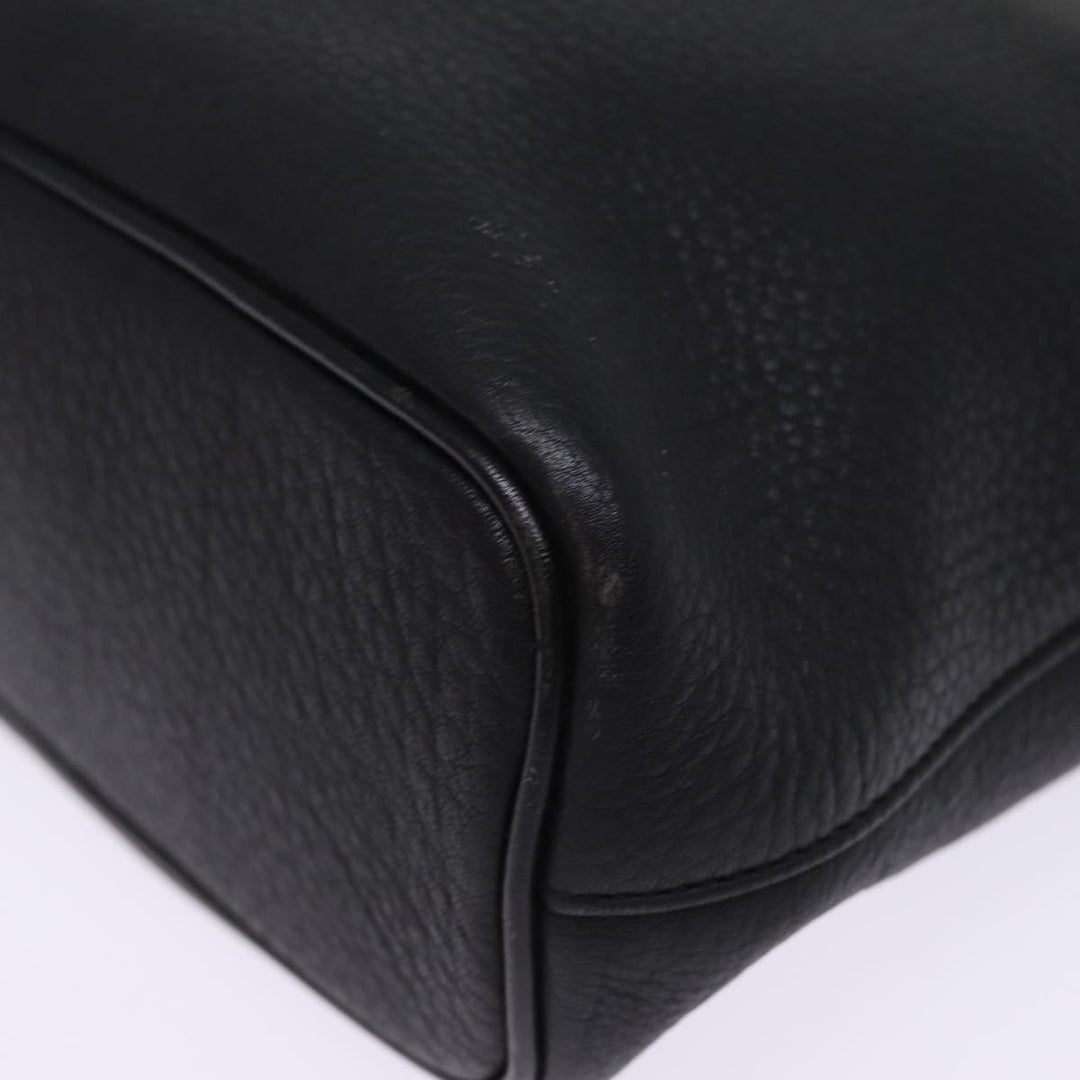 BurberrySs Hand Bag Leather Black Auth ep4536