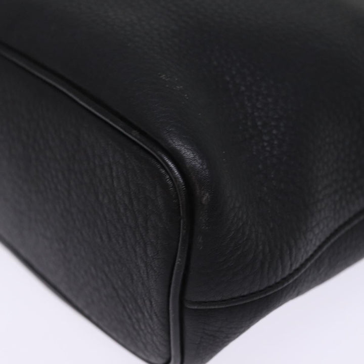 BurberrySs Hand Bag Leather Black Auth ep4536